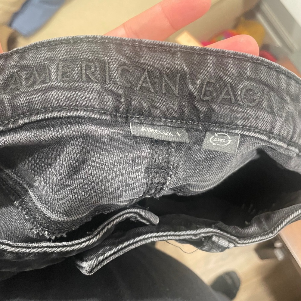 American Eagle Airflex+ Original Bootcut Jeans Mens 32x34 Black Denim Stretch - Picture 6 of 9